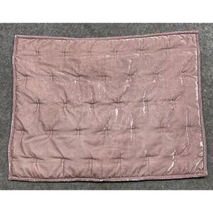 West Elm Lush Velvet Tack Stitch Standard Pillow Sham Dusty Blush Pink Quilted